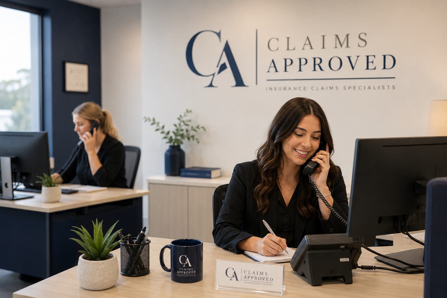 Claims Approved office team assisting clients